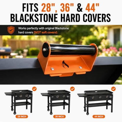 Handle & Hinge Kit for Blackstone Griddle 28" 36" 44" Lid Hinges and Handle - color: Orange