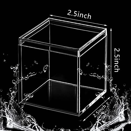Blulu 8 Pcs Clear Acrylic Box with Lid, 2.6 x 2.6 x 2.6 Inch, Classic Style - size: 2.6 x 2.6 x 2.6Inch, style: Classic style