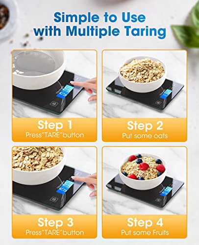 Nicewell Digital Kitchen Food Scale 22lb for Cooking Baking - color: Black