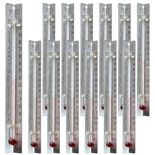 24 Pack V Shaped Dual Scale Science Thermometers, Mercury-Free Lab Thermometers,Multi-Functional Measuring Tools for Student Study, Teaching Practice & Lab Experiment