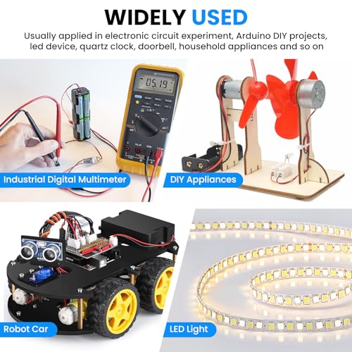 SDTC Tech 4-Pack 2/4/6/8 x AA Battery Holder with Wire Leads 3/6/9/12 Volt Battery Case Box Kit for Arduino Project Led Circuit Experiment - color: 2/4/6/8 Slot Kit