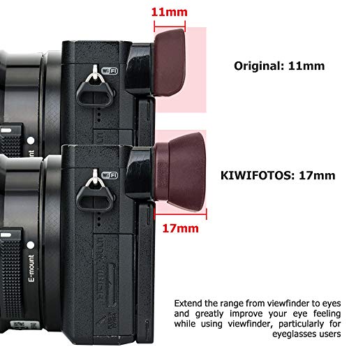 Kiwifotos FDA-EP10 Viewfinder Eyecup Eyepiece for Sony A6000 A6100 A6300 - size: Sony FDA-EP10 Replacement