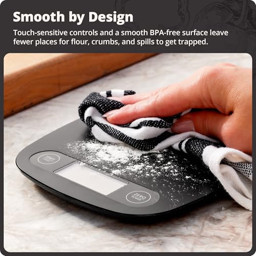Greater Goods Food Scale, Slim & Compact Build, 1g Precision (Matte Black) - color: Matte Black