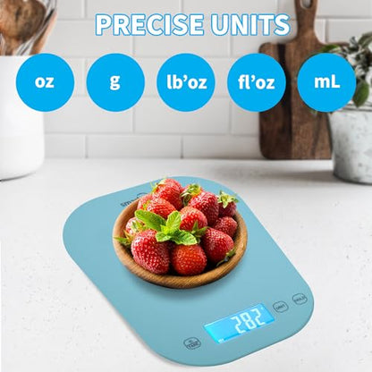 Smart Weigh Blue Kitchen Scale, 11 lb x 1g, Meal Prep & Portion Control - color: Blue