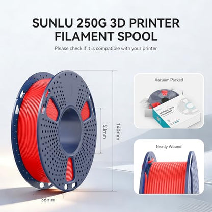 SUNLU 250g Filament Bundle 1.75mm, Multicolor 3D Printer Filament - color: Petg Spool-black+white+grey+red+ Klein Blue+green+yellow+sunny Orange+coffee Brown+beige+olive Green+oak+lavender Purple+cyan+bone White+magenta