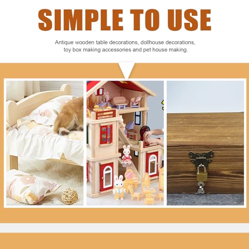 Tanstic 1600Pcs Small Tiny Nails Kit, 6mm, 8mm, 10mm Tiny Wooden Nails for Wooden DIY Decorative Pictures Mini Boxes Household Accessories (Gold/Bronze/Silver)