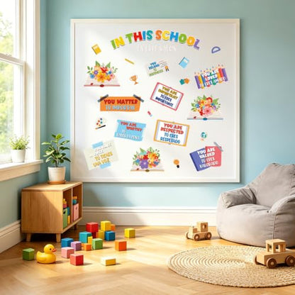 LHIUEM Positive Self-Affirmations Wall Sticker in This School Wall Decal - color: You Are