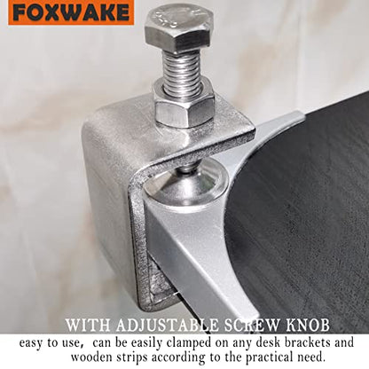 Heavy Duty Stainless Steel C Clamps 2 1/2 Inch for WoodWorking, Small U Clamps for Mounting, Mini Desk Clamps with Stable Wide Jaw Opening & Protective Pads/I-Beam Design (2pcs) - color: 2 9/16 In-2pcs-65mm