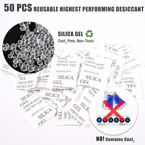 OVV3D Filament Storage Bags Kit 105pcs, 50 Bags without Pump, PLUS SIZE 32x34cm 3D Printer Filament Storage Vacuum Sealed Kit with Desiccants for 3D Filament Storage or Using After Filament Dryer Box