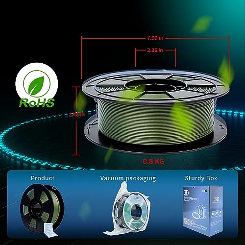 ZIRO Carbon Fiber PLA Filament 1.75mm, Reinforced 0.8KG CF, Military Green - color: Cf-military Green