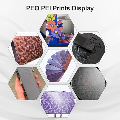 IdeaFormer-3D Double Sided PEO PEI Build Plate for Creality K1 Max/Ender 3 V3 Plus, Flexible PEO PEI Spring Steel Sheet No Magnetic Bed Plate K1 Max Plate 315x310 mm - color: Dimond PEO+Textured Gold PEI