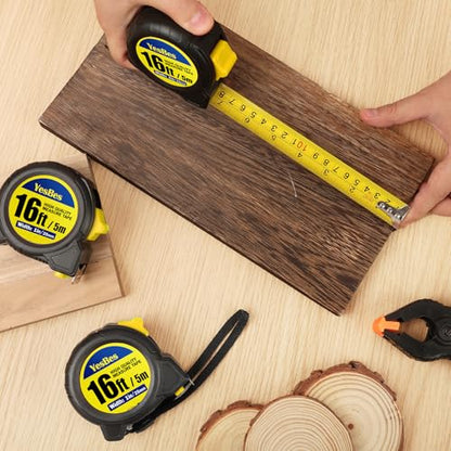 Tape Measure 16 ft, 8 Pack Bulk Easy Read Measurement Tape, Self-Locking Measuring Tape Retractable 16 FT by 1 in - color: 8 Pack
