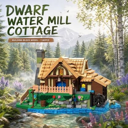 Dwarf Watermill Building Set for Adults Model Kit - color: Water Mill