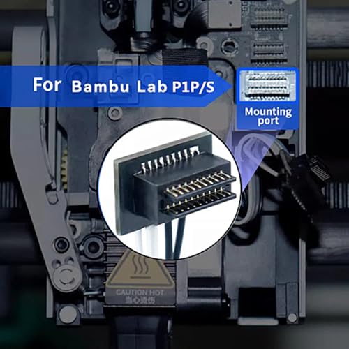 24V 48W Ceramic Heater Thermistor Kit High Temperature Sensor with Fixing Clip and Silicone Sock Compatible with Bambu Lab P1P / P1S (for P1P/S) - style: For P1P/S