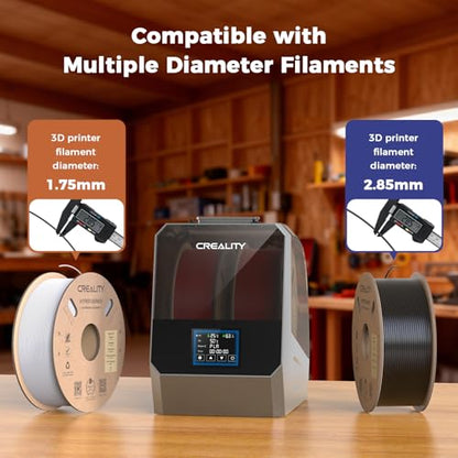 2026 New Official CREALITY Space Pi Filament Dryer Plus, 2 Spools Double 360° 160W PTC Fast Heating 3D Printer Filament Dryer Box, 4''LCD Touch Screen, One-Key Set Filament Drying for PLA PETG ABS TPU - color: A Creality Space Pi Filament Dryer Plus Black
