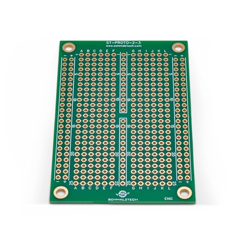 Double Sided ENIG Protoboard, Solderable Breadboard, Electronic Circuit Board for DIY Prototype Circuit, FR4, Plated Through Hole Solder Prototype Board, ST-PROTO-2-3 (2" x 3") - style: 2" x 3"