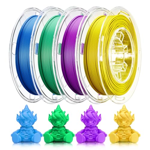 AOSEED PLA Filament Set 1.75mm (±0.02mm), 4-Pack, 200 g (0.44 lb) per Spool - color: Multi-Color (4 PLA)