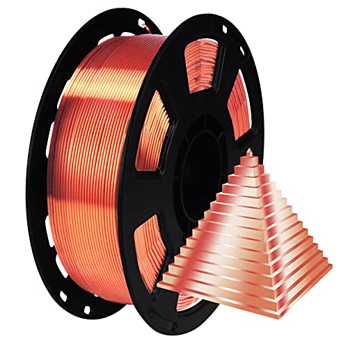 BBLIFE Silk PLA Filament, Metallic Copper 1.75mm PLA 3D Printer Filament - color: Copper