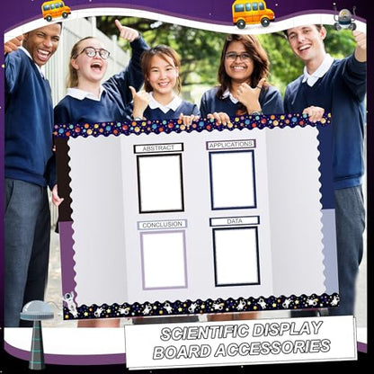 Fuyoooo 90 Pcs Science Fair Board Supplies, Space - style: Space