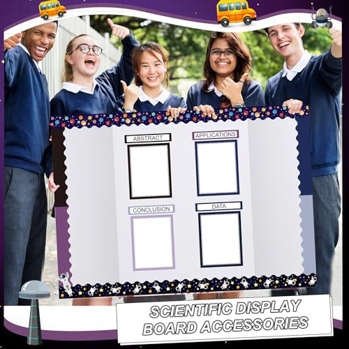 Fuyoooo 90 Pcs Science Fair Board Supplies, Space - style: Space