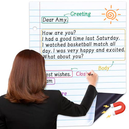 JoyCat Giant Magnetic Notebook Paper, 22 x 28 Dry Erase Lined Sheet