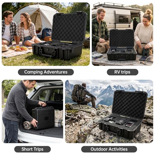 TORIBIO Hard Carrying Case with Foam, Shockproof Storage Box 16"x12"x4" - size: 16" x 12" x 4"