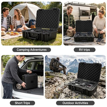 TORIBIO Hard Carrying Case with Foam, Shockproof Storage Box 16"x12"x4" - size: 16" x 12" x 4"