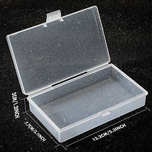 Jetec 18 Pieces Small Clear Plastic Storage Box, 5.2 x 3 x 1.2 Inch - size: 5.2 x 3 x 1.2 Inch
