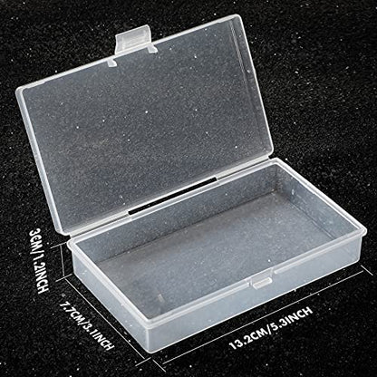 Jetec 18 Pieces Small Clear Plastic Storage Box, 5.2 x 3 x 1.2 Inch - size: 5.2 x 3 x 1.2 Inch