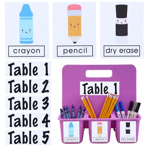 20pcs Teacher Caddy Labels Classroom Toolbox Labels Decoration, Black - style: Black