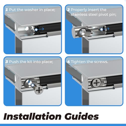 2 Pack Shower Door Pivot Hinge Pin 5/16" Diameter and Washer - size: ‎2CSHP516