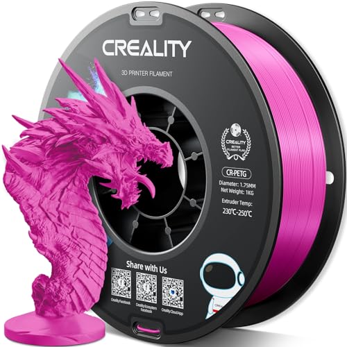 Official Creality PETG 3D Printer Filament 1.75mm 1KG (2.2lbs), Magenta - color: Magenta