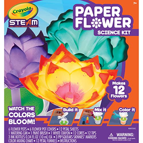Crayola Paper Flower Science Kit, Color Changing Flowers, Gift for Kids Ages 7, 8, 9, 10 - size: small to medium