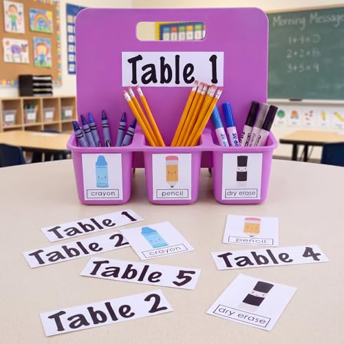 20pcs Teacher Caddy Labels Classroom Toolbox Labels Decoration, Black - style: Black