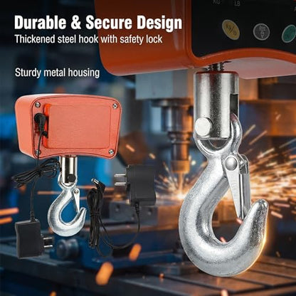 Digital Hanging Scale Industrial Crane Scale with Precision Sensor Suitable for Farm Weighing (500kg/1100lb)