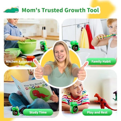 Visual Timer for Kids, Green Dino Kid Timer Clock Potty Training - color: Green
