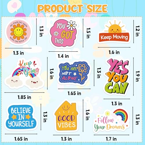 300Pcs Motivational Foam Stickers, Self-Adhesive Inspirational Quotes Sticker Positive Affirmation Foam Stickers for Home School Classroom DIY Art Craft Parents Teachers Reward Sticker - style: Motivational