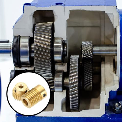 uxcell Worm Gear Set Right Rotation 25T 0.5 Module 1:25 Reduction Rate - size: Gear-3mm, Rod-6mm Bore, style: 0.5M-25T