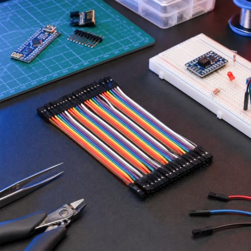 40 Pin Breadboard Jumper Wires Female to Female Compatible for Electronic Breadboard Projects 4.3 inch
