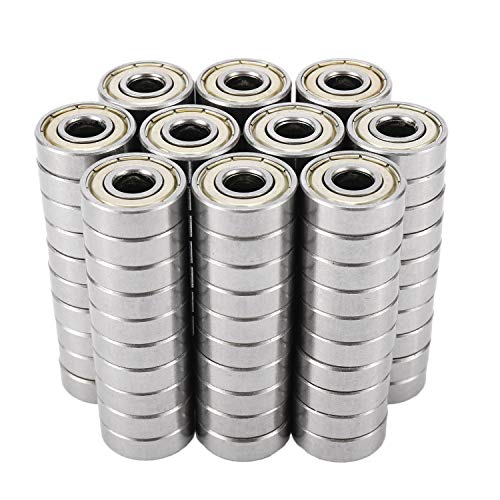 DasMarine 100 PCS 608 ZZ Skateboard Bearings,Double Shielded Miniature Deep Groove Ball Bearings for Skating/Skateboarding(8mm x 22mm x 7mm)