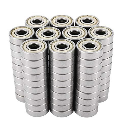 DasMarine 100 PCS 608 ZZ Skateboard Bearings,Double Shielded Miniature Deep Groove Ball Bearings for Skating/Skateboarding(8mm x 22mm x 7mm)