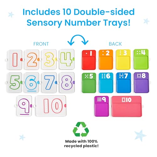 hand2mind Sensory Number Trays, Learning Numbers for Kids, Ages 3+