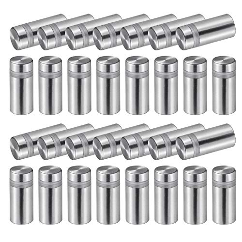 Favide 48 Packs Sign Standoff Screws, Stainless Steel, 1/2 x 1 Inch - size: 1/2 x 1 Inch