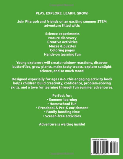 EduKids STEM Summer Adventure: Summer STEM Activity & Learning Book for Ages 4–6 Featuring Science Experiments, Nature Activities, Mazes, Coloring Pages, and Creative Fun