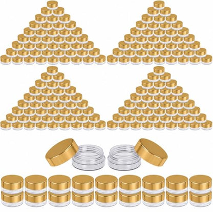 Sample Containers, Sample Jars, Cosmetic, Empty, Mini, 3 Gram, 200 PK Gold - color: Gold, size: 200 Pack