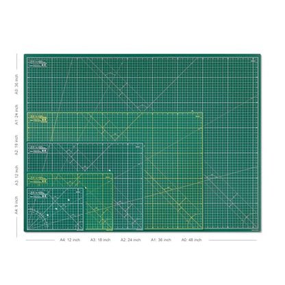 Elan Cutting Mat A0 Green, Extra Large Self Healing Cutting Mat 36 x 48 Inch, 5-Ply Craft Board Green, Hobby Board for Crafts 36x48 Inch - style: 48 x 36"