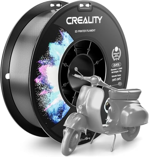 CR PETG, Grey, CREALITY PETG Filament 1.75mm 3D Printer Filament, 1kg (2.2lb) Neatly Wound Spool, Dimensional Accuracy ±0.03mm, Excellent Toughness, Fits for Most FDM 3D Printers, Grey - color: 1kg Grey Petg With Spool, size: 1.75 mm