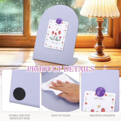 PATIKIL Magnetic Bulletin Board Purple W/ 4 Colorful Magnets 1Pcs - color: Purple/Colorful