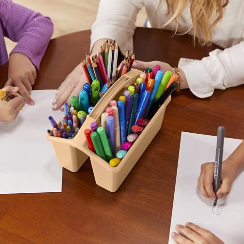 ECR4Kids 4-Compartment Small Storage Caddy Organizer, 6-Pack, Earthtone - color: Earthtone