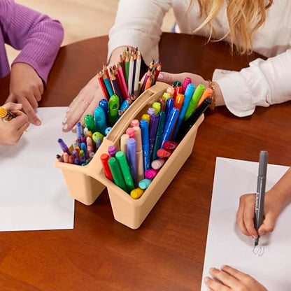 ECR4Kids 4-Compartment Small Storage Caddy Organizer, 6-Pack, Earthtone - color: Earthtone